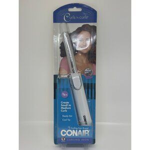 NIP Conair Curls N Curls 5/8" Curling Iron Sleek Pearlized Handle Cool Tip